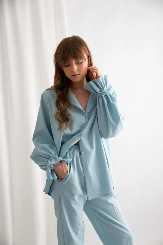 Komplet Lazur. Koszula i spodnie — Atelier Loome