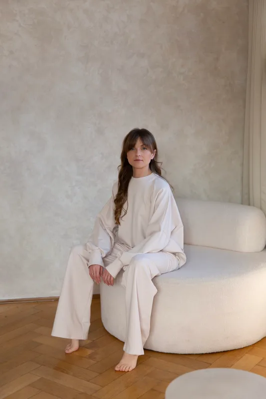 Bawełniany komplet „Softly”. Bluza i spodnie — Atelier Loome