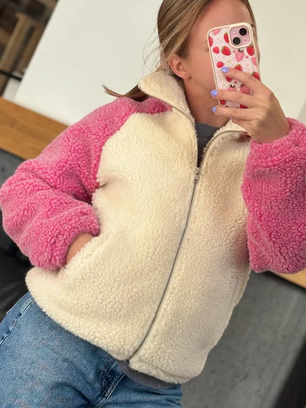 TEDDY LOLLIPOP Unikatowa kurtka merino S/M — Basic Wool