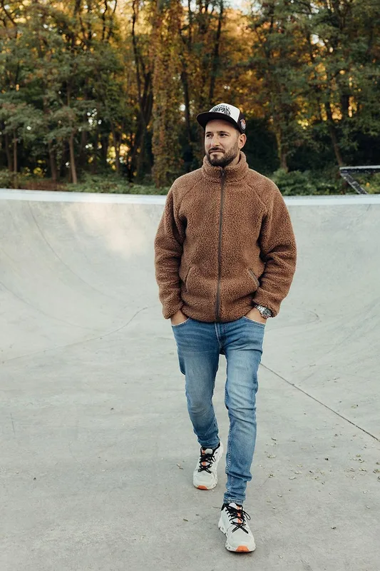 30% OUTLET Męska kurtka Teddy z wełny merino — Basic Wool