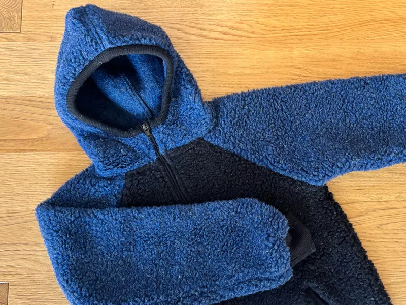 UNIKAT Dziecięca kurtka TEDDY NAVY & BLACK 134/140 — Basic Wool