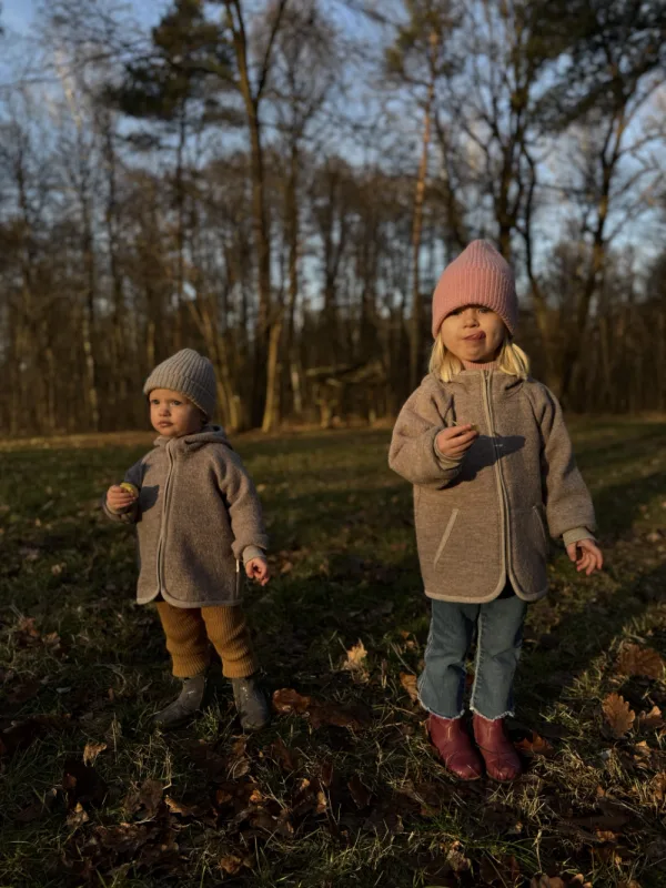 Dziecięca kurtka z gotowanej wełny merino — Basic Wool