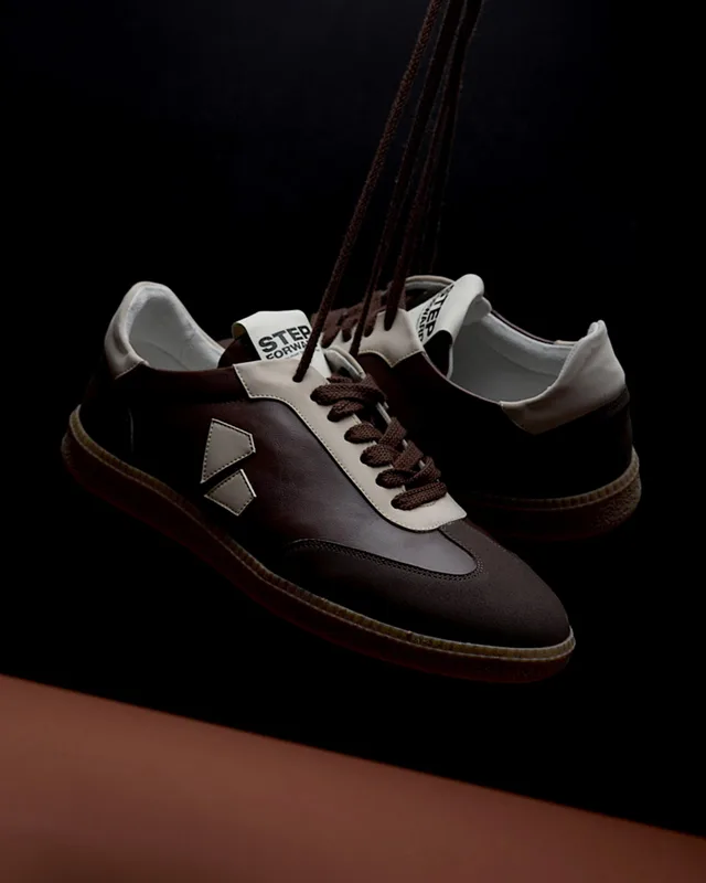 Brava Sneakers Czekoladowe, ze skóry roślinnej — BOHEMA