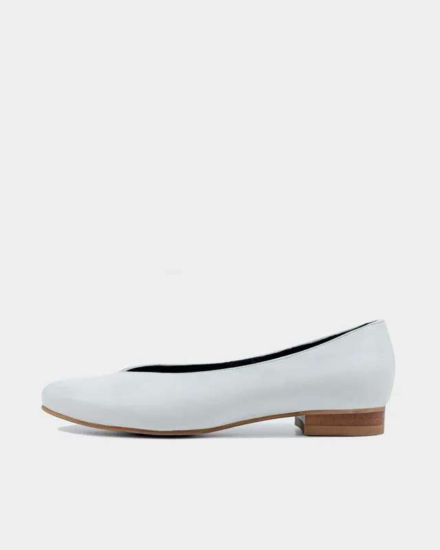 Pumps White, ze skóry roślinnej — BOHEMA