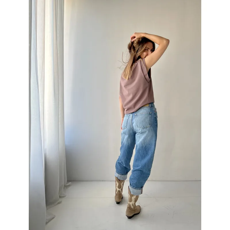 Early Autumn Latte / t shirt z grubej dzianiny bawełnianej — Bohemian Soul