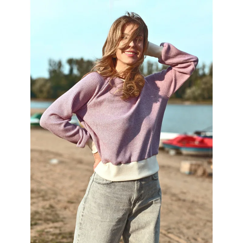 Heather / wrzosowy sweter z wiskozy — Bohemian Soul