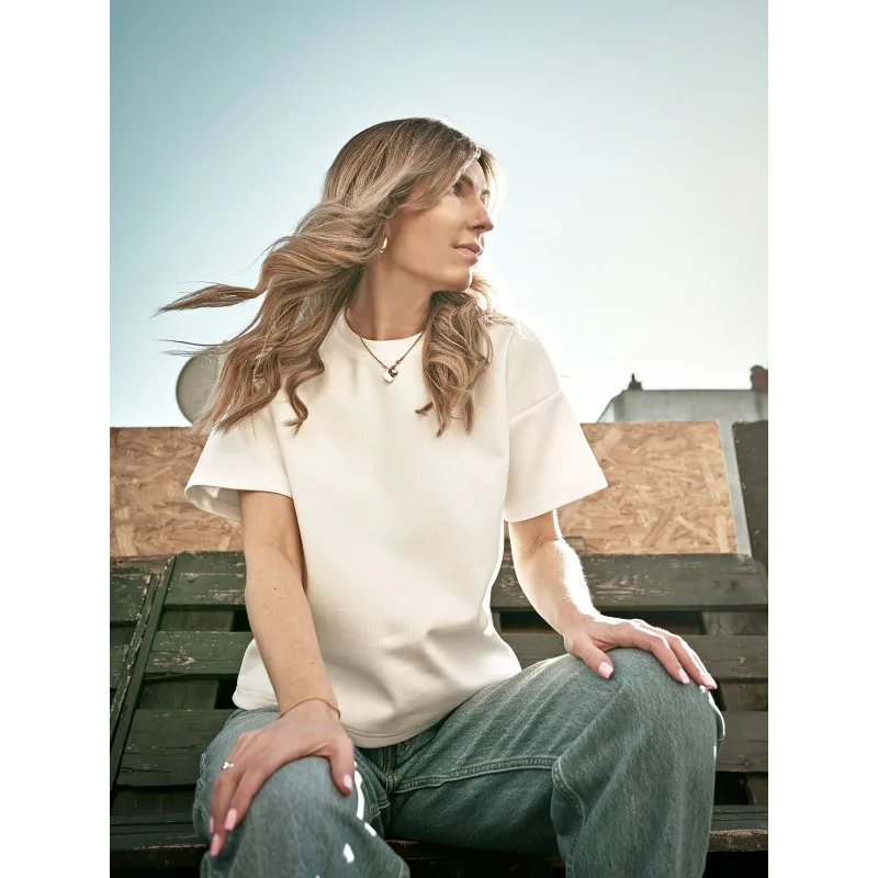 Classy / biały t shirt ze 100%, grubej bawełny — Bohemian Soul