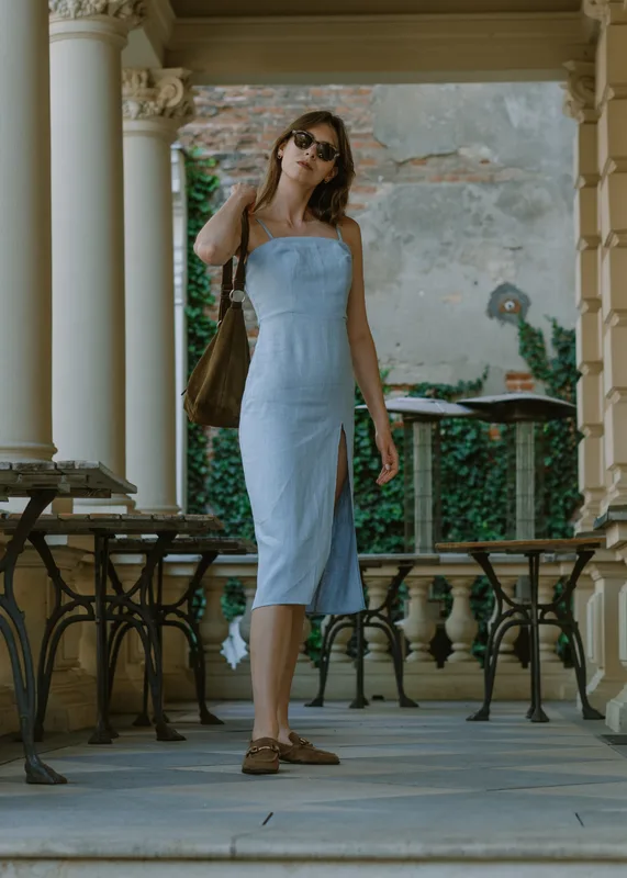 SUKIENKA CARRIE POWDER BLUE — Bolko Concept