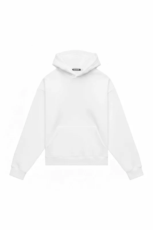 HOODIE OVERSIZE HEAVY LOOP WHITE — BrandMe