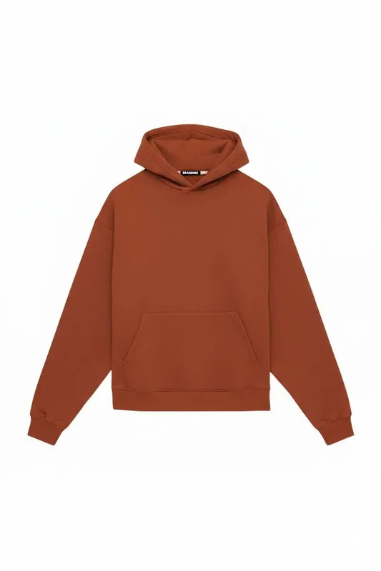 HOODIE OVERSIZE HEAVY LOOP BRANDY — BrandMe