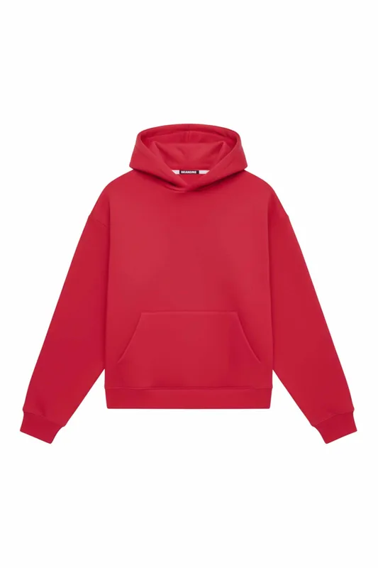 HOODIE OVERSIZE HEAVY LOOP RED — BrandMe