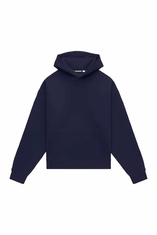 HOODIE OVERSIZE HEAVY LOOP NAVY — BrandMe