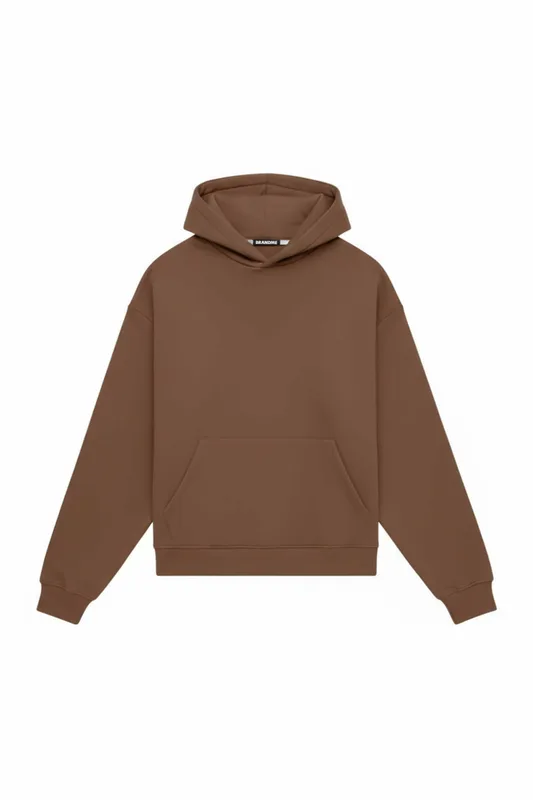 HOODIE OVERSIZE HEAVY LOOP BROWN — BrandMe