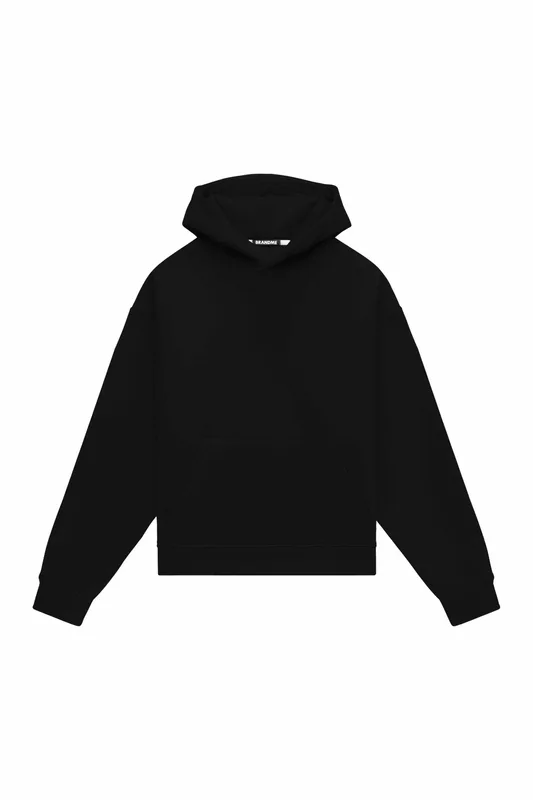 Hoodie oversize LIGHT BRUSHED BLACK — BrandMe