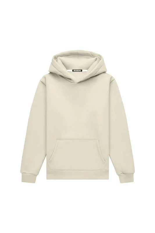 Hoodie regular LIGHT BRUSHED ECRU — BrandMe