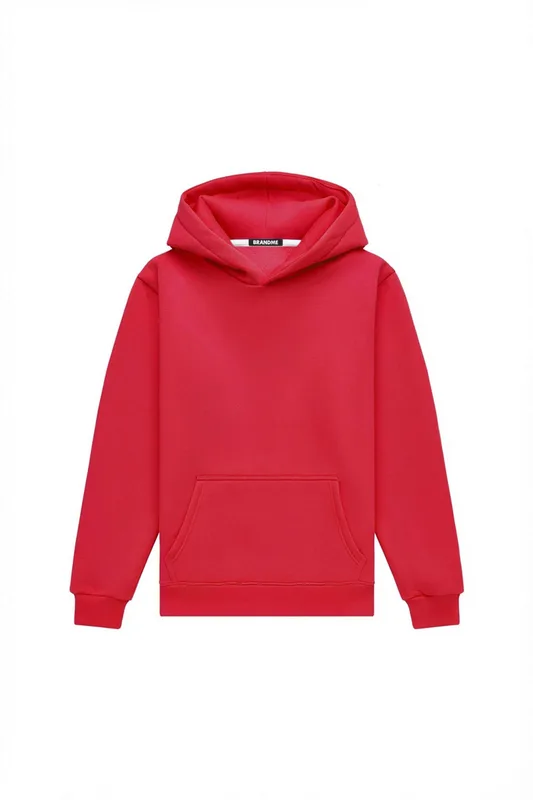 Hoodie regular LIGHT BRUSHED RED — BrandMe