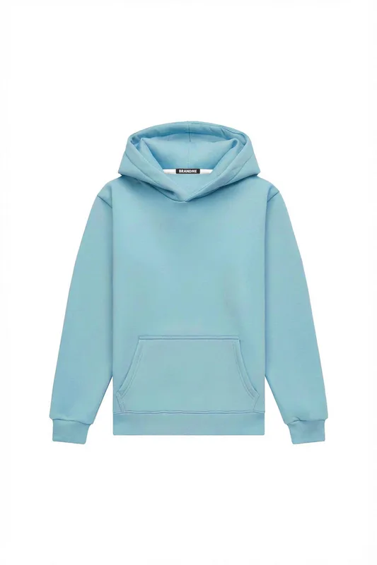 Hoodie regular LIGHT BRUSHED LIGHT BLUE — BrandMe