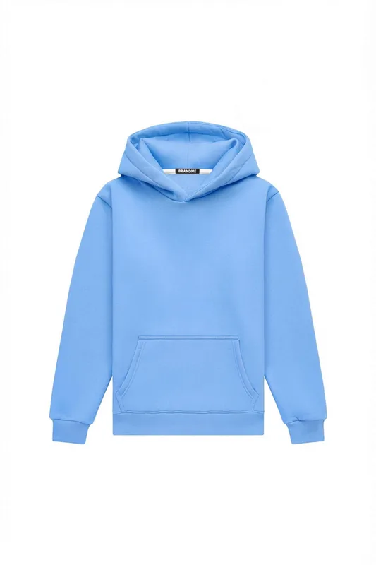 Hoodie regular LIGHT BRUSHED BLUE — BrandMe
