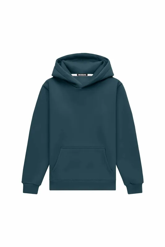 Hoodie regular LIGHT BRUSHED PETROL — BrandMe