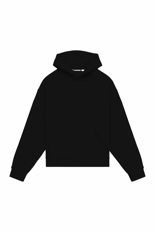 Hoodie oversize MEDIUM BRUSHED BLACK — BrandMe