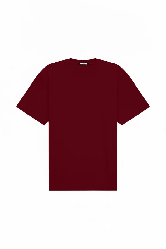 T shirt oversize STRETCH BORDEAUX — BrandMe