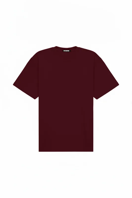 T shirt oversize STRETCH MERLOT — BrandMe