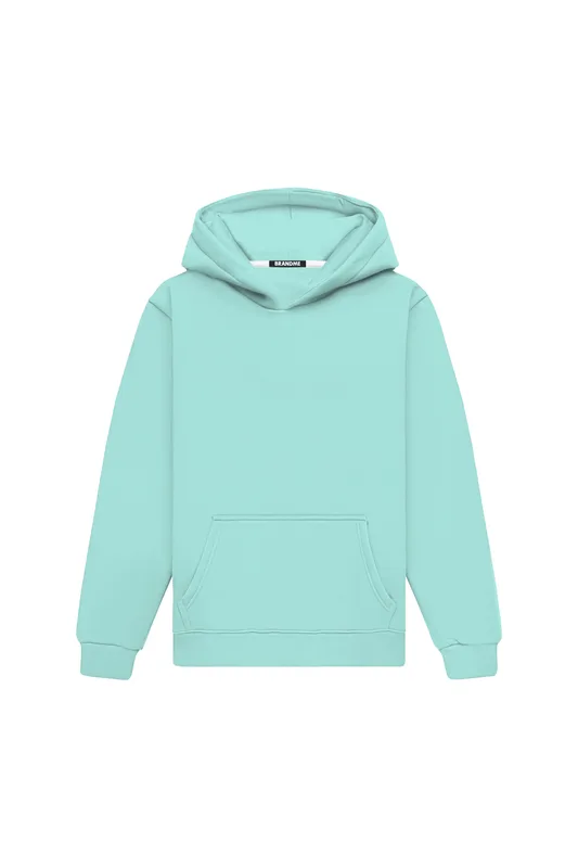 Hoodie Regular LIGHT LOOP MINT — BrandMe