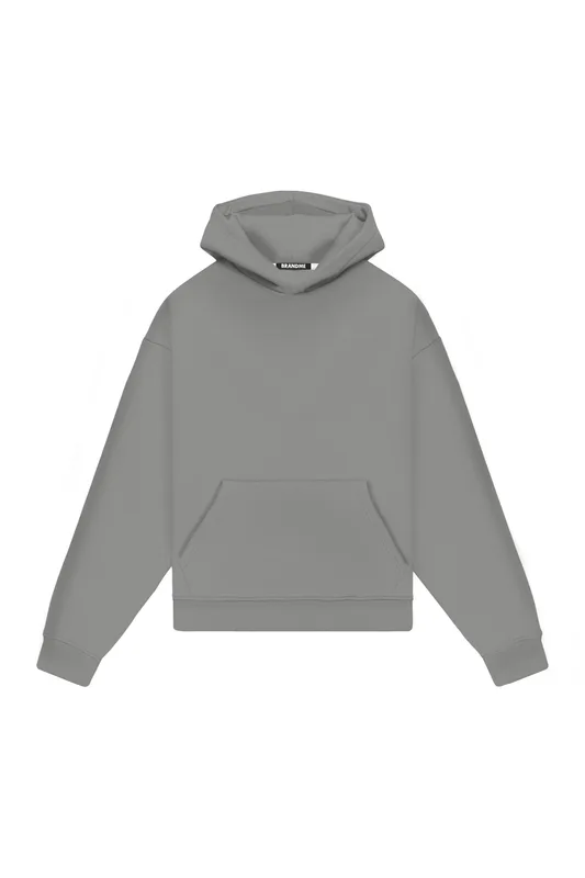 Hoodie Oversize LIGHT LOOP CEMENT — BrandMe
