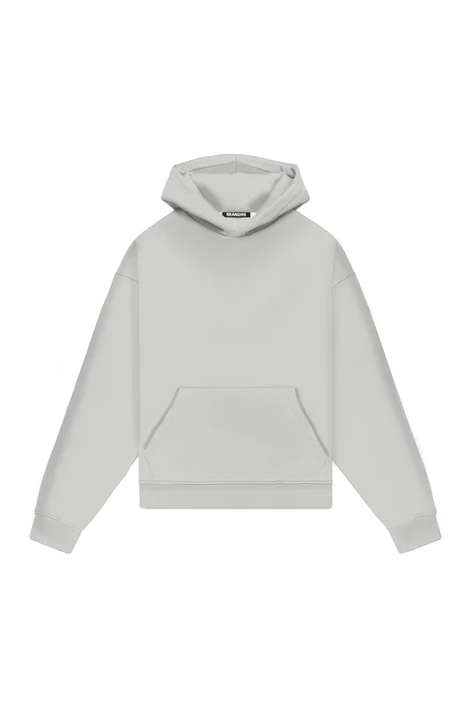 Hoodie Oversize LIGHT LOOP GRAY — BrandMe