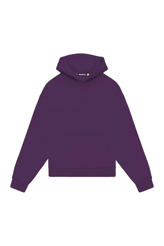 Hoodie Oversize LIGHT LOOP DARK PURPLE — BrandMe