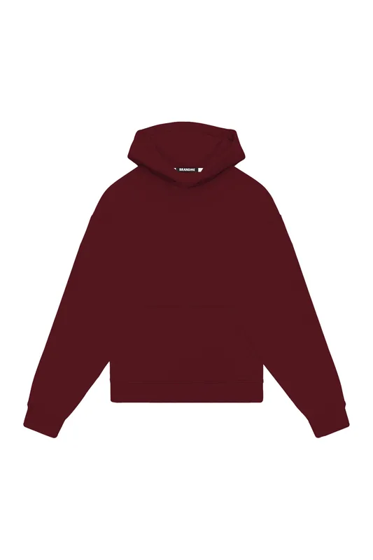 Hoodie Oversize LIGHT LOOP MERLOT — BrandMe