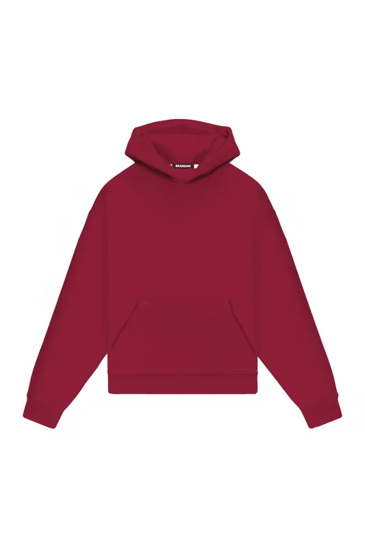 Hoodie Oversize LIGHT LOOP BORDEAUX — BrandMe