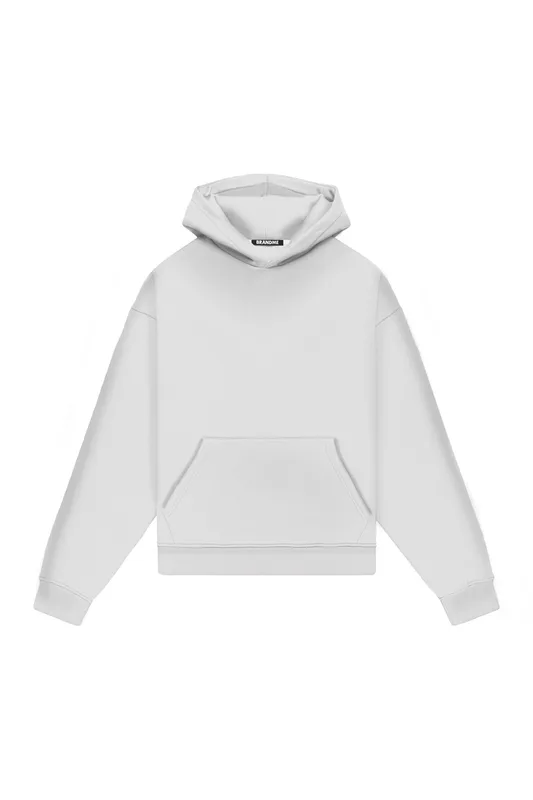 Hoodie Oversize LIGHT LOOP WHITE — BrandMe