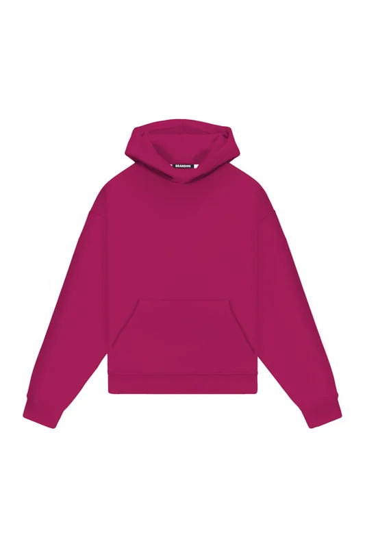 Hoodie Oversize LIGHT LOOP RASPBERRY — BrandMe