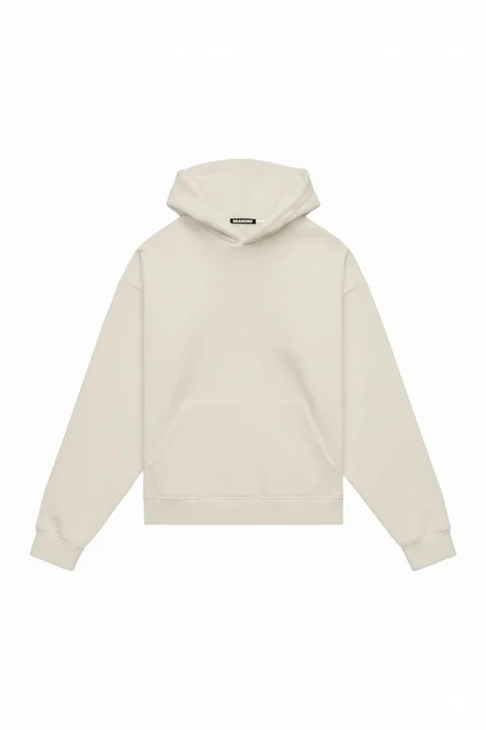 HOODIE OVERSIZE SOLID HEAVY LOOP OFF WHITE — BrandMe