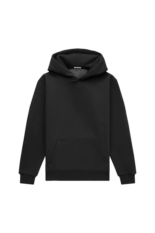 Hoodie regular MEDIUM LOOP BLACK — BrandMe