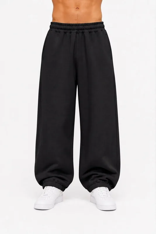 Sweatpants Baggy LIGHT LOOP BLACK — BrandMe