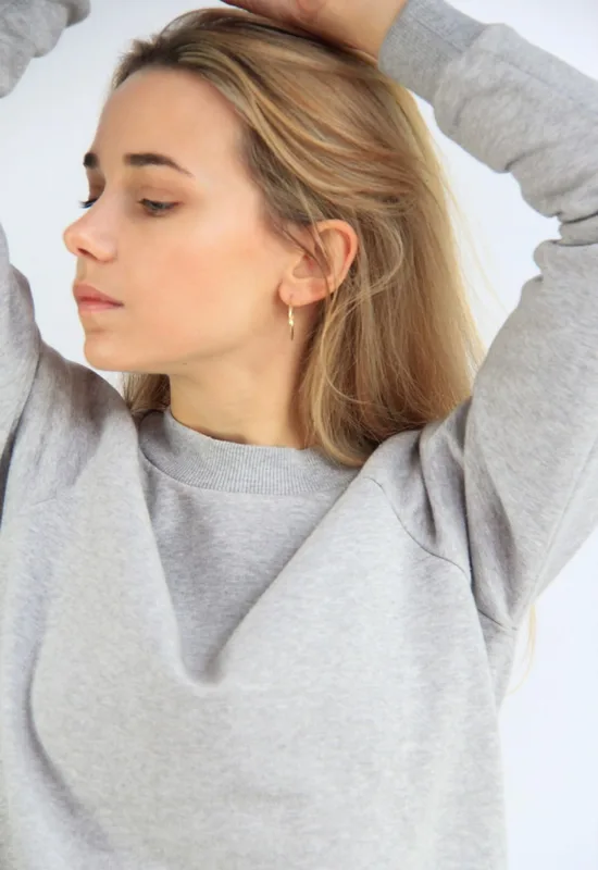 Szara bawełniana bluza Holte — chic-hygge