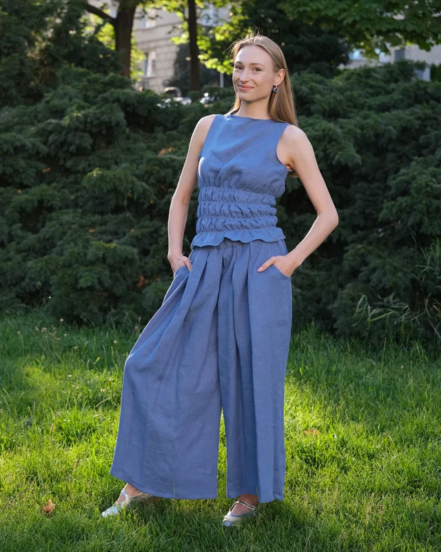 Spodnie HAKAMA 100% Len — cisza | kolektyw