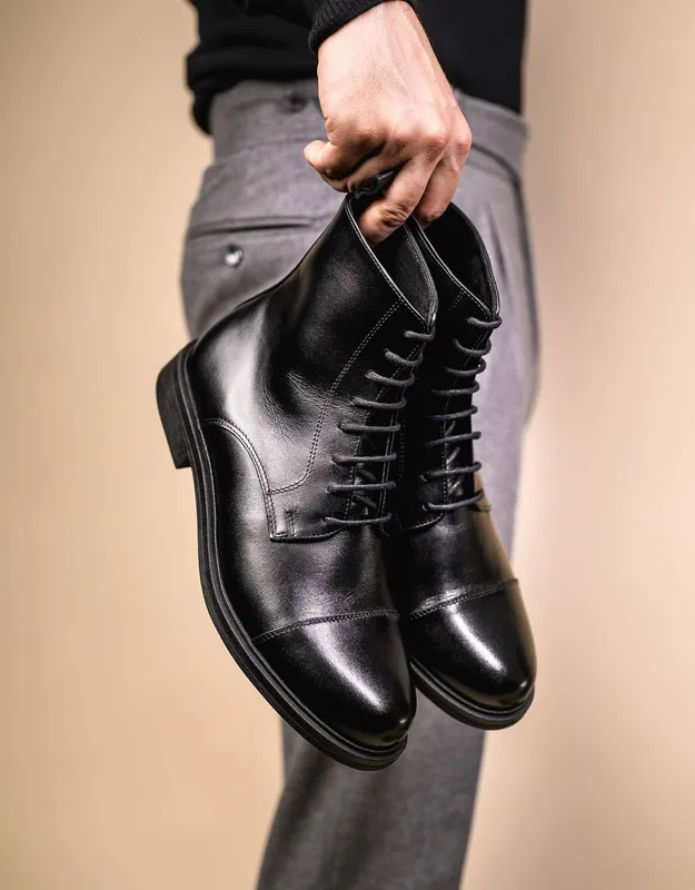 Cap Toe Boots Trzewiki Czarne Dandycore x — CLUE