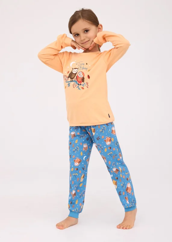 Piżama Girl Kids Owls 2 — Cornette