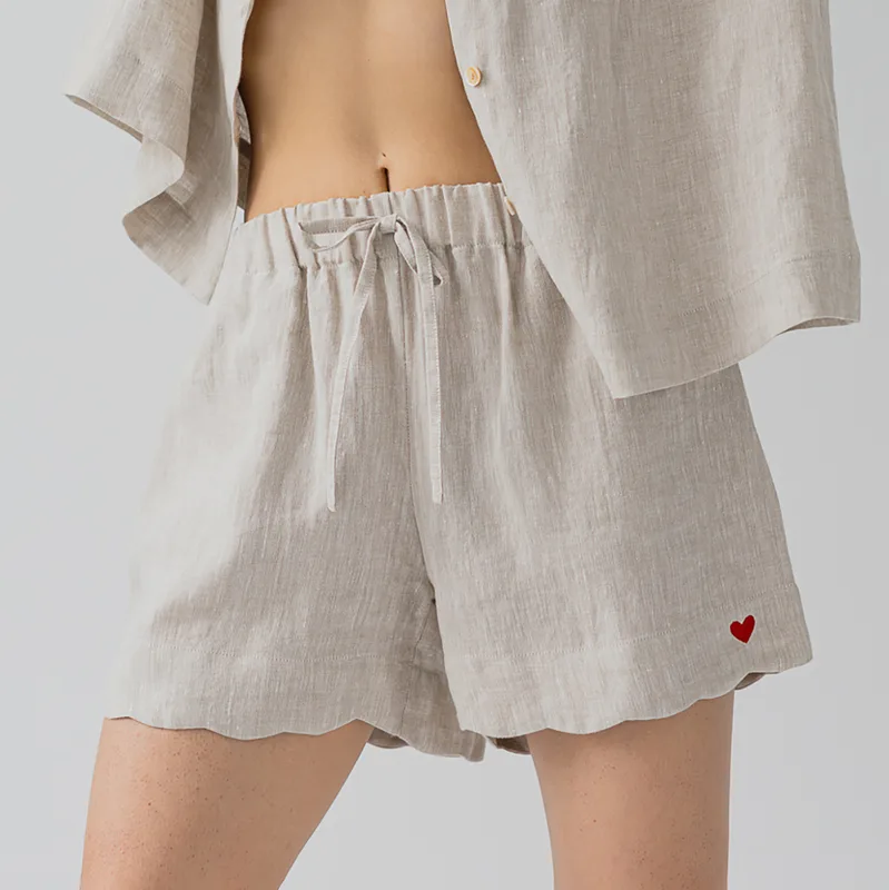 Lniane szorty CAMILLE / AMOUR NATURAL — Figa Shop