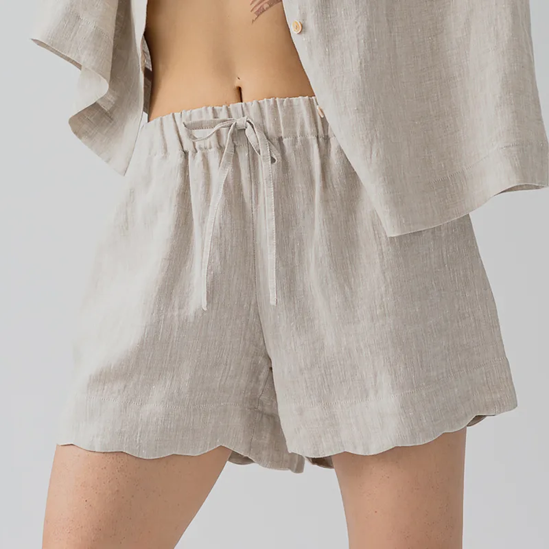 Lniane szorty CAMILLE / NATURAL — Figa Shop