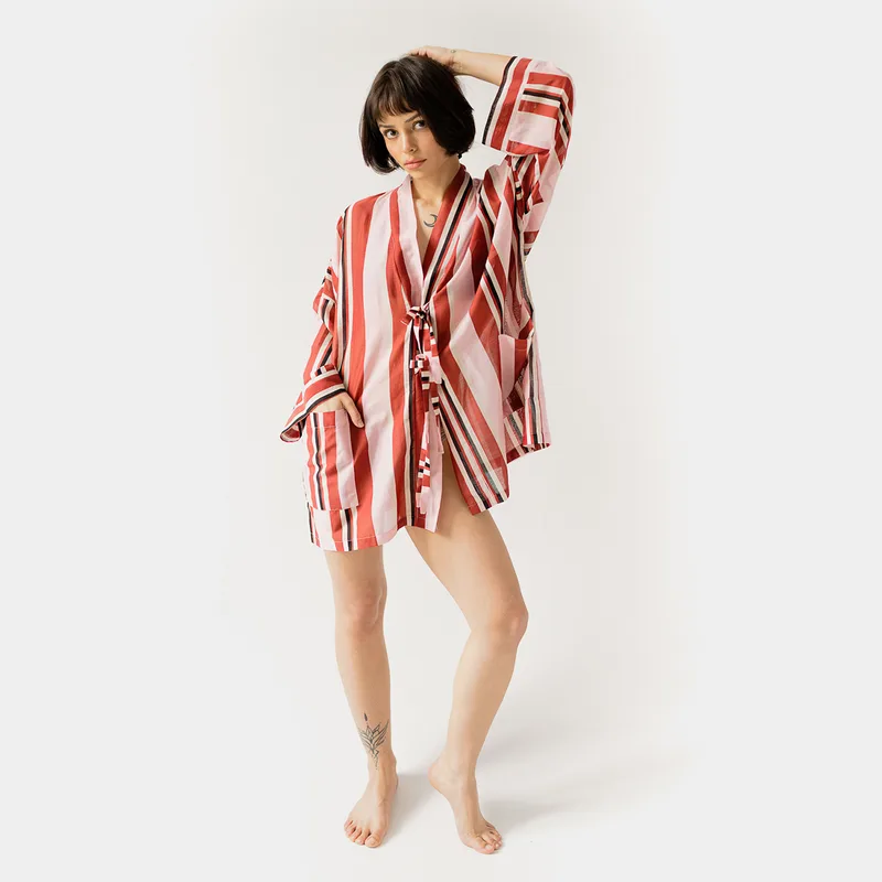 Jedwabno-bawełniane kimono – KIDO #2 — Figa Shop