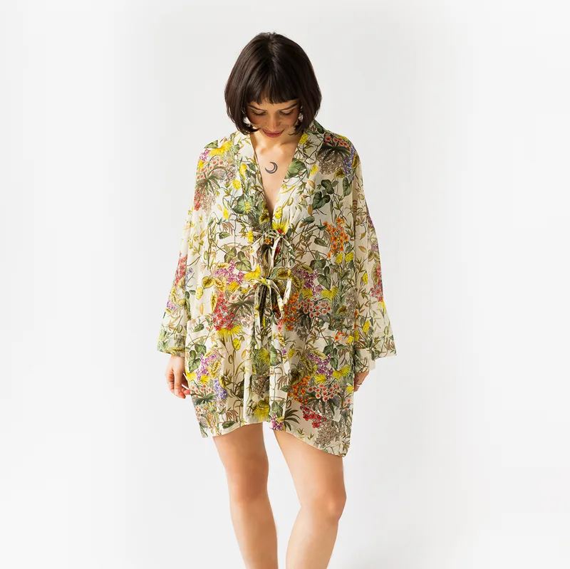 Jedwabno-bawełniane kimono – KIDO #3 — Figa Shop
