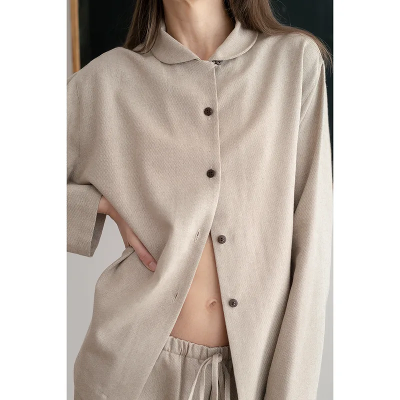 Miękka lniano-bawełniana koszula / NOA — Figa Shop