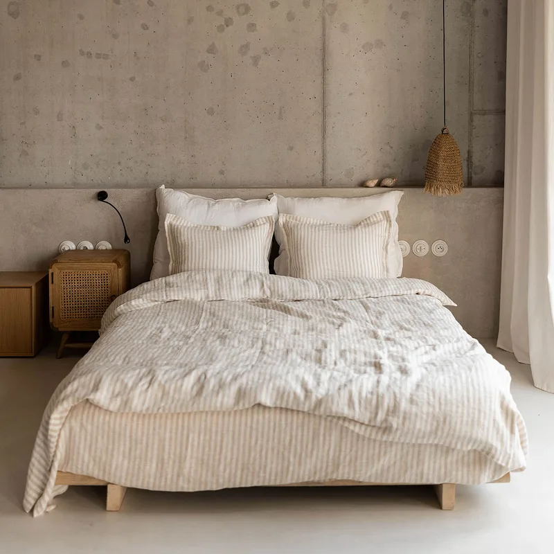 lniana pościel / natural stripes — Figa Shop