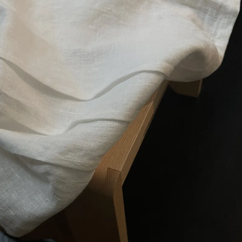 ręcznik lniany z plisami / simply white — Figa Shop