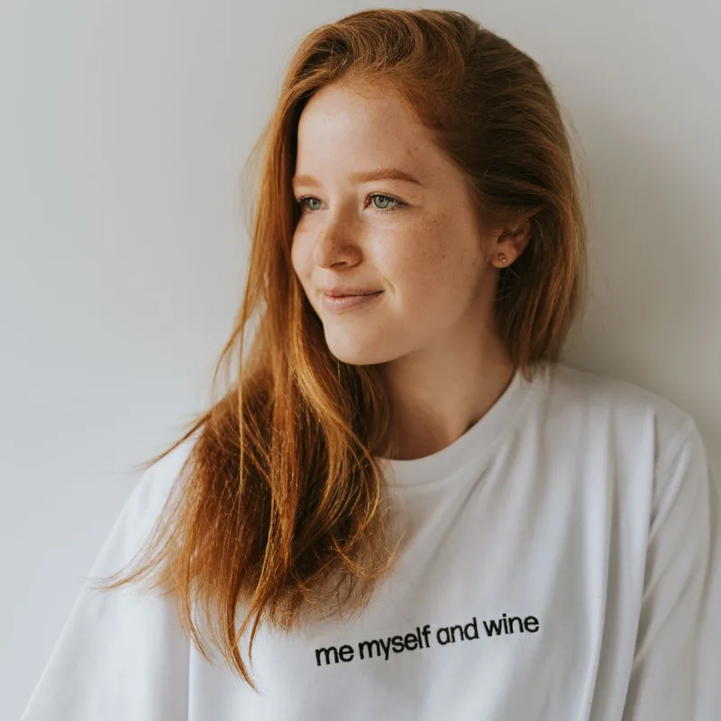 t-shirt oversize / me myself and wine — Figa Shop