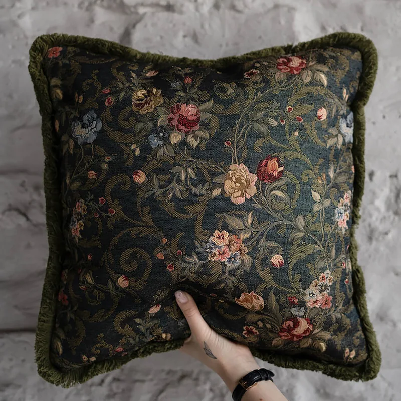 poszewka żakardowa / green garden — Figa Shop